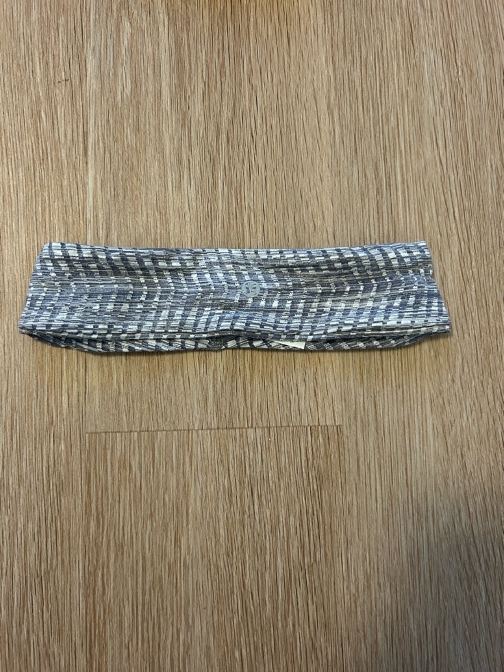 lululemon athletica Gray Striped Stretch Headband